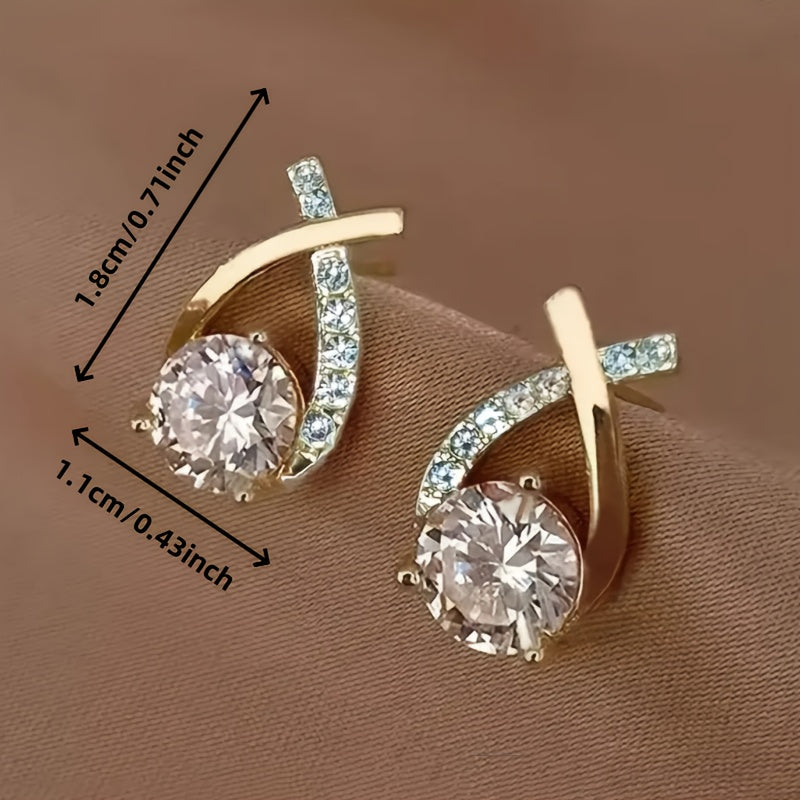 Gold Luxe Stud Earrings