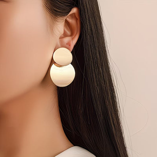 Elegant Double Disc Earrings