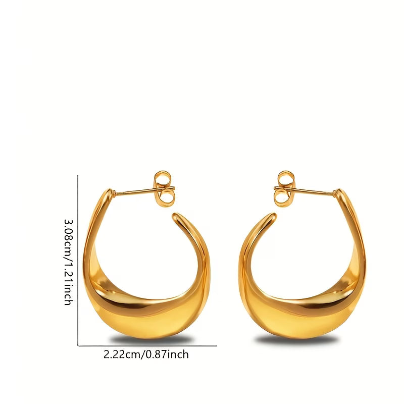 Twisted Geometric Hoop Earrings