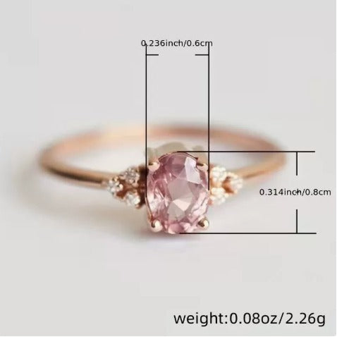 Elegant Rosé Sapphire Bloom Ring