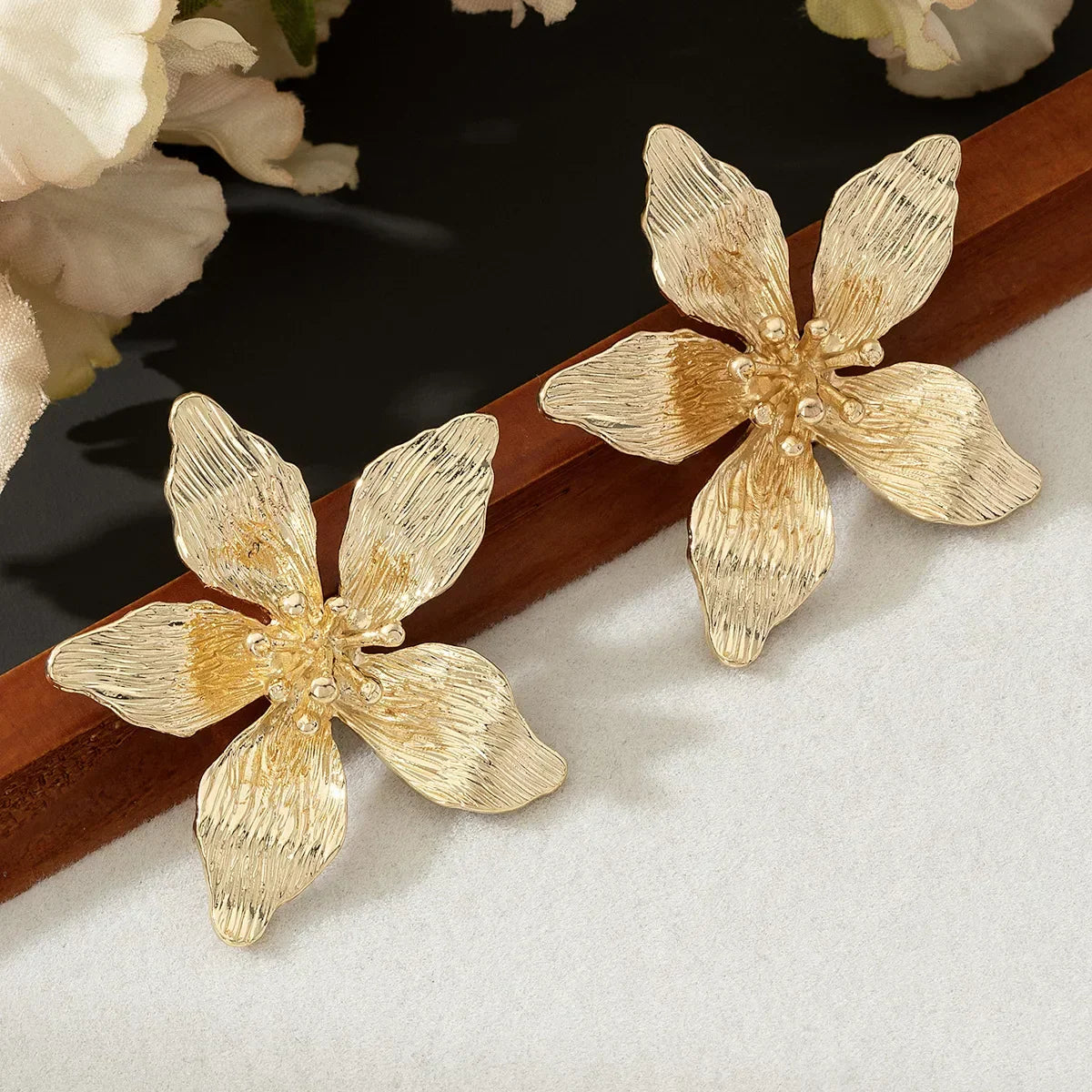 Painted Floral Earrings