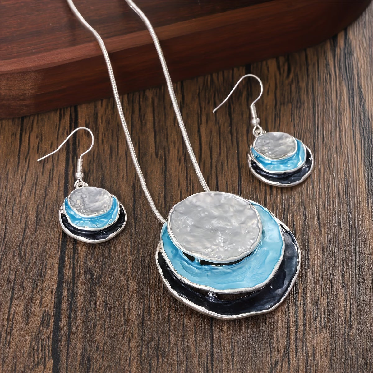 Turquoise Boho Retro Necklace Set
