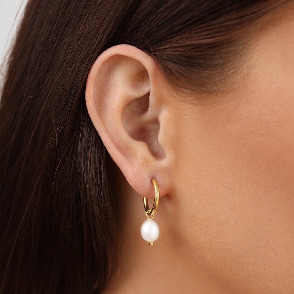 Essential Pearl Hoop Earrings