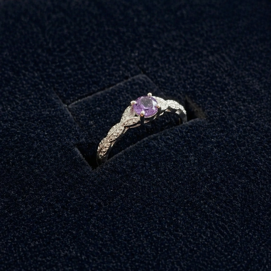 Sophisticated White Gold Fern Ring